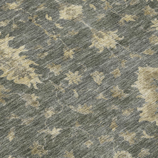 Piper Looms Chantille Border ACN1739 Gray Machine Washable Area Rug Swatch Image