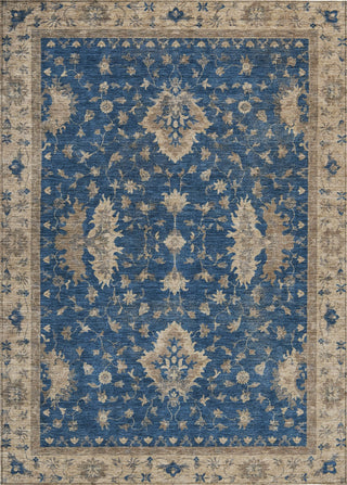 Piper Looms Chantille Border ACN1739 Navy Machine Washable Area Rug main image