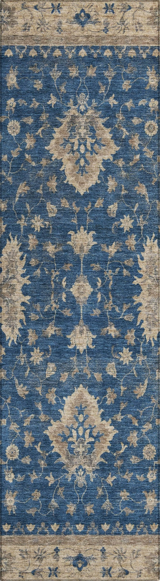 Piper Looms Chantille Border ACN1739 Navy Machine Washable Area Rug Runner Main Image