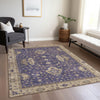 Piper Looms Chantille Border ACN1739 Purple Machine Washable Area Rug Lifestyle Image Feature