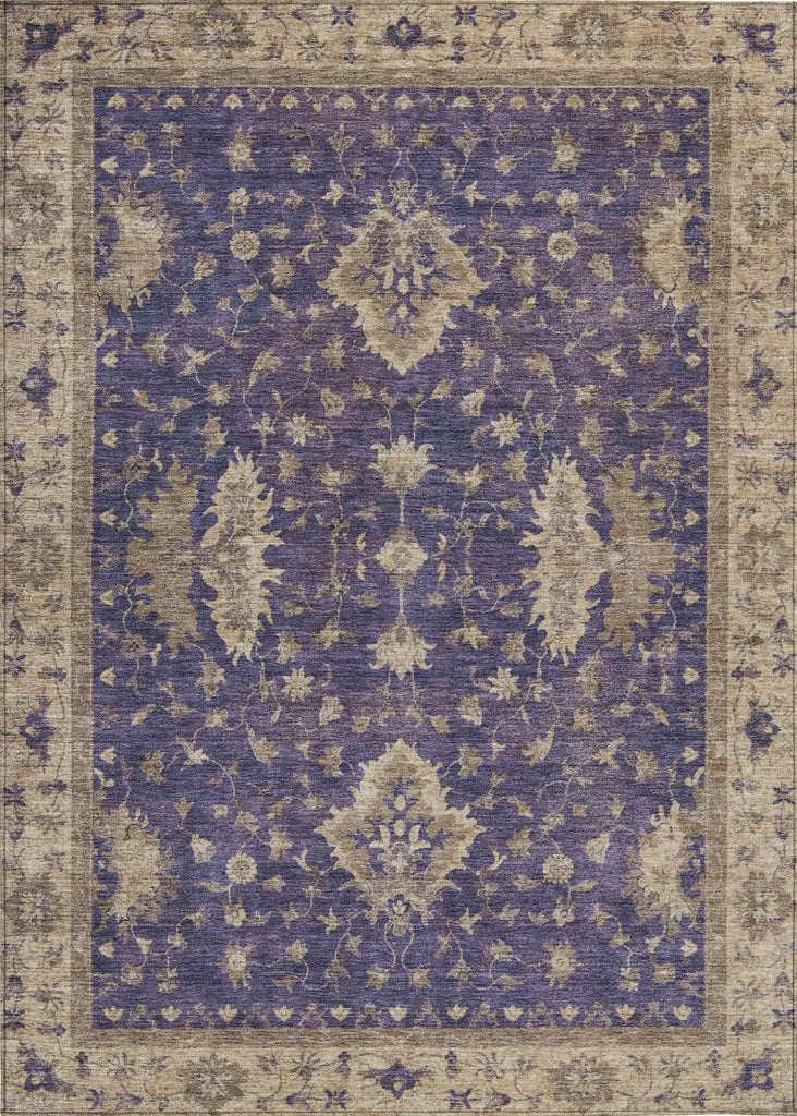 Piper Looms Chantille Border ACN1739 Purple Machine Washable Area Rug main image