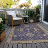 Piper Looms Chantille Border ACN1739 Purple Machine Washable Area Rug Outdoor Lifestyle Image Feature
