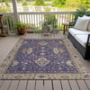 Piper Looms Chantille Border ACN1739 Purple Machine Washable Area Rug Outdoor Lifestyle Image Feature