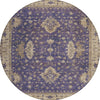 Piper Looms Chantille Border ACN1739 Purple Machine Washable Area Rug Round Main Image