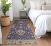 Piper Looms Chantille Border ACN1739 Purple Machine Washable Area Rug Runner Lifestyle Image Feature