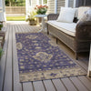 Piper Looms Chantille Border ACN1739 Purple Machine Washable Area Rug Runner Outdoor Lifestyle Image Feature