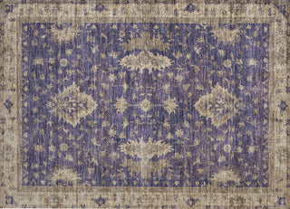 Piper Looms Chantille Border ACN1739 Purple Machine Washable Area Rug Scatter Main Image