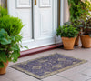 Piper Looms Chantille Border ACN1739 Purple Machine Washable Area Rug Scatter Outdoor Lifestyle Image Feature