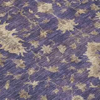 Piper Looms Chantille Border ACN1739 Purple Machine Washable Area Rug Swatch Image