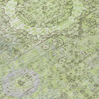Piper Looms Chantille Border ACN1740 Aloe Machine Washable Area Rug Swatch Image