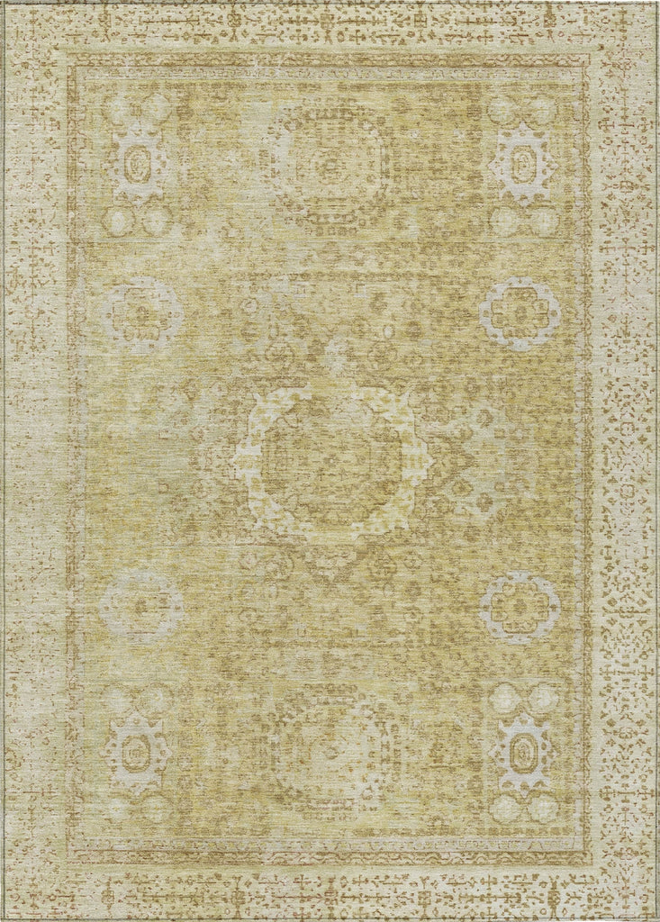 Piper Looms Chantille Border ACN1740 Beige Machine Washable Area Rug main image