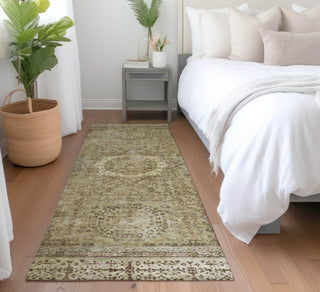 Piper Looms Chantille Border ACN1740 Brown Machine Washable Area Rug Runner Lifestyle Image Feature