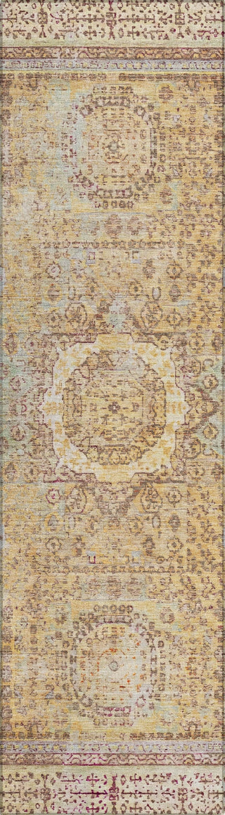 Piper Looms Chantille Border ACN1740 Gold Machine Washable Area Rug Runner Main Image