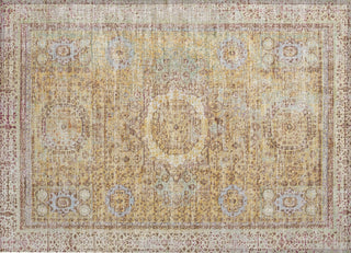 Piper Looms Chantille Border ACN1740 Gold Machine Washable Area Rug Scatter Main Image