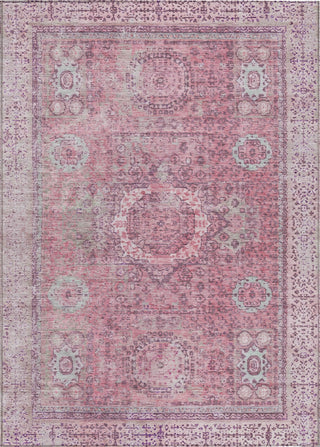 Piper Looms Chantille Border ACN1740 Pink Machine Washable Area Rug main image