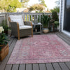 Piper Looms Chantille Border ACN1740 Pink Machine Washable Area Rug Outdoor Lifestyle Image Feature
