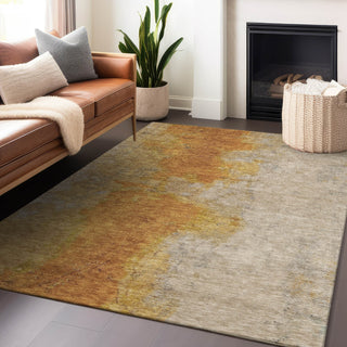 Piper Looms Chantille Modern ACN1741 Copper Machine Washable Area Rug Lifestyle Image Feature