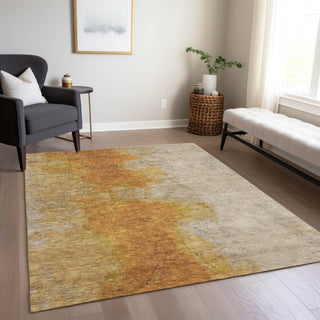 Piper Looms Chantille Modern ACN1741 Copper Machine Washable Area Rug Lifestyle Image Feature