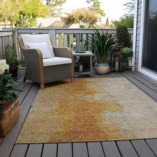Piper Looms Chantille Modern ACN1741 Copper Machine Washable Area Rug Outdoor Lifestyle Image Feature