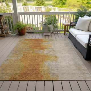 Piper Looms Chantille Modern ACN1741 Copper Machine Washable Area Rug Outdoor Lifestyle Image Feature