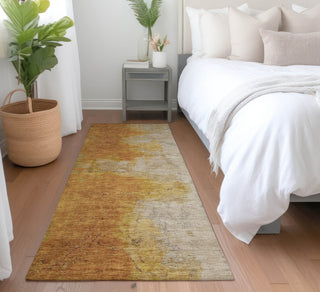 Piper Looms Chantille Modern ACN1741 Copper Machine Washable Area Rug Runner Lifestyle Image Feature