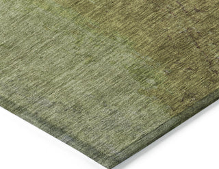 Piper Looms Chantille Modern ACN1741 Olive Machine Washable Area Rug Corner Image