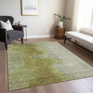 Piper Looms Chantille Modern ACN1741 Olive Machine Washable Area Rug Lifestyle Image Feature