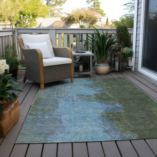 Piper Looms Chantille Modern ACN1742 Cactus Machine Washable Area Rug Outdoor Lifestyle Image Feature