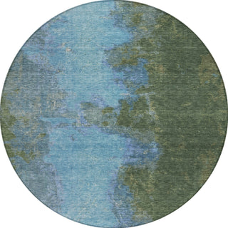 Piper Looms Chantille Modern ACN1742 Cactus Machine Washable Area Rug Round Main Image