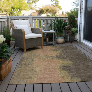 Piper Looms Chantille Modern ACN1742 Fudge Machine Washable Area Rug Outdoor Lifestyle Image Feature