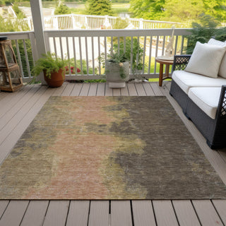Piper Looms Chantille Modern ACN1742 Fudge Machine Washable Area Rug Outdoor Lifestyle Image Feature