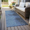 Piper Looms Chantille Modern ACN1742 Navy Machine Washable Area Rug Runner Outdoor Lifestyle Image Feature