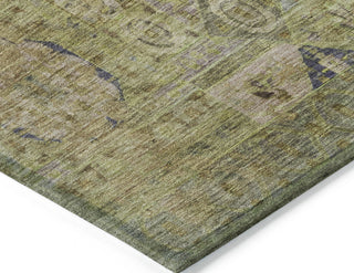 Piper Looms Chantille Global ACN1743 Aloe Machine Washable Area Rug Corner Image