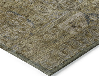 Piper Looms Chantille Global ACN1743 Brown Machine Washable Area Rug Corner Image