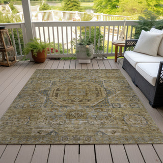 Piper Looms Chantille Global ACN1743 Brown Machine Washable Area Rug Outdoor Lifestyle Image Feature