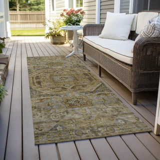 Piper Looms Chantille Global ACN1743 Brown Machine Washable Area Rug Runner Outdoor Lifestyle Image Feature