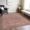 Piper Looms Chantille Global ACN1743 Salmon Machine Washable Area Rug Lifestyle Image Feature