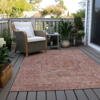 Piper Looms Chantille Global ACN1743 Salmon Machine Washable Area Rug Outdoor Lifestyle Image Feature