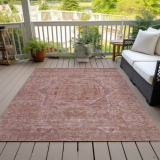 Piper Looms Chantille Global ACN1743 Salmon Machine Washable Area Rug Outdoor Lifestyle Image Feature