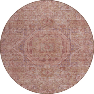 Piper Looms Chantille Global ACN1743 Salmon Machine Washable Area Rug Round Main Image