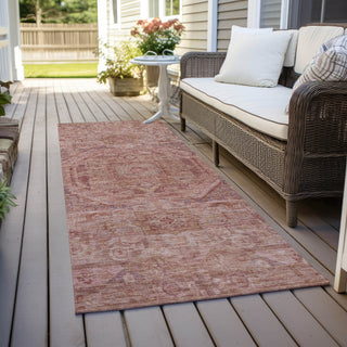 Piper Looms Chantille Global ACN1743 Salmon Machine Washable Area Rug Runner Outdoor Lifestyle Image Feature