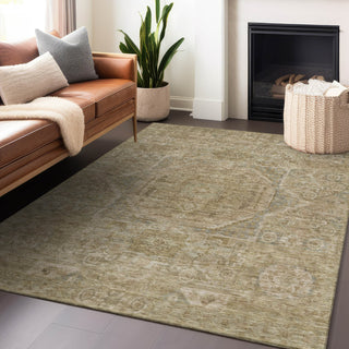 Piper Looms Chantille Global ACN1743 Tan Machine Washable Area Rug Lifestyle Image Feature