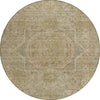 Piper Looms Chantille Global ACN1743 Tan Machine Washable Area Rug Round Main Image