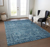 Piper Looms Chantille Global ACN1744 Blue Machine Washable Area Rug Lifestyle Image Feature