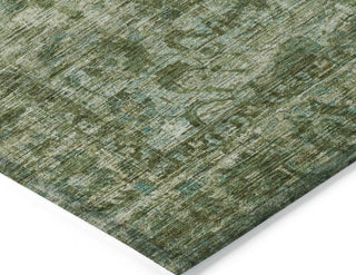 Piper Looms Chantille Global ACN1744 Olive Machine Washable Area Rug Corner Image