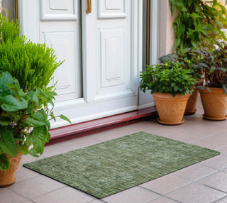 Piper Looms Chantille Global ACN1744 Olive Machine Washable Area Rug Scatter Outdoor Lifestyle Image Feature