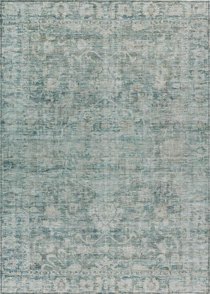 Piper Looms Chantille Global ACN1744 Teal Machine Washable Area Rug main image