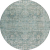 Piper Looms Chantille Global ACN1744 Teal Machine Washable Area Rug Round Main Image