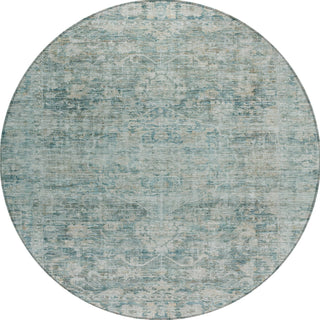 Piper Looms Chantille Global ACN1744 Teal Machine Washable Area Rug Round Main Image