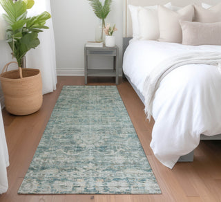 Piper Looms Chantille Global ACN1744 Teal Machine Washable Area Rug Runner Lifestyle Image Feature